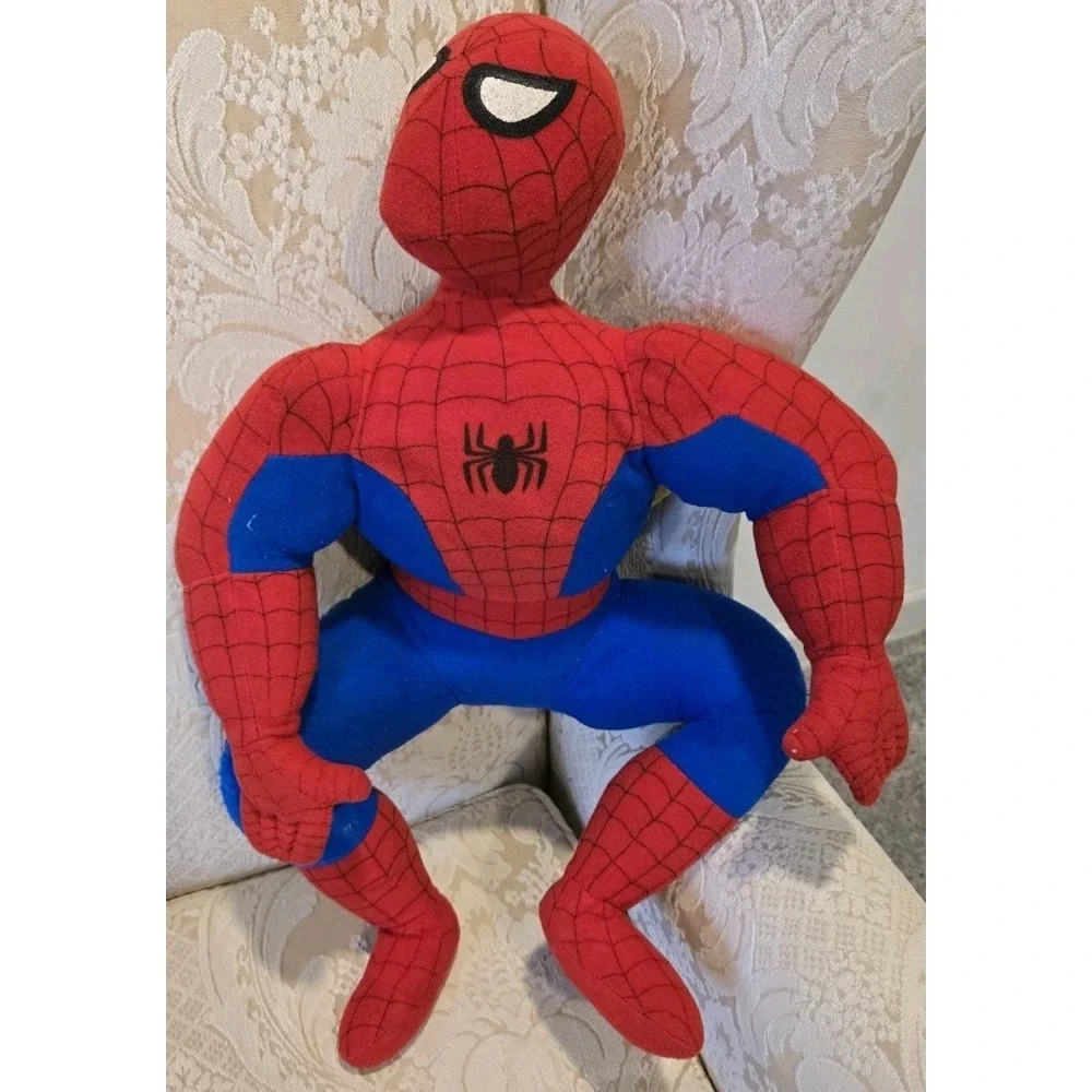 Vintage 1994 Spider Man Plush Toy Biz Marvel Loop Hook Hands 20